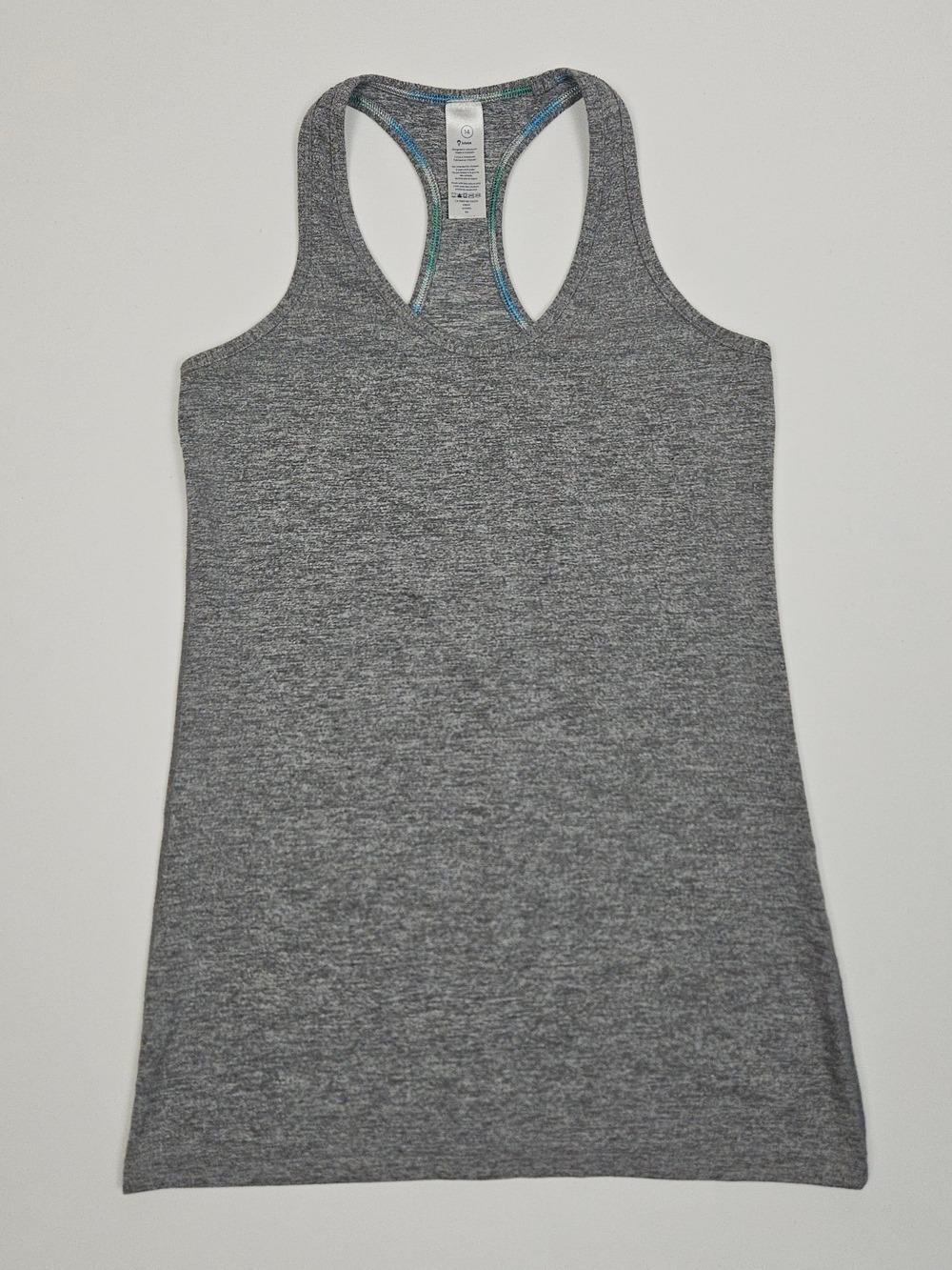 ivivva by lululemon Heathered Grey Racerback Athletic Tank Top Girls Size 14